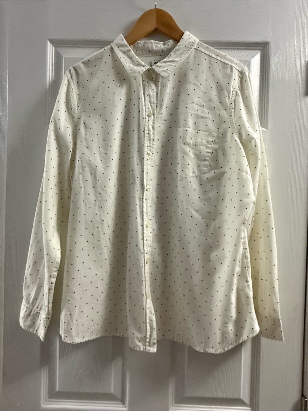 Old Navy Polka Dot Button Down Shirt Size XL